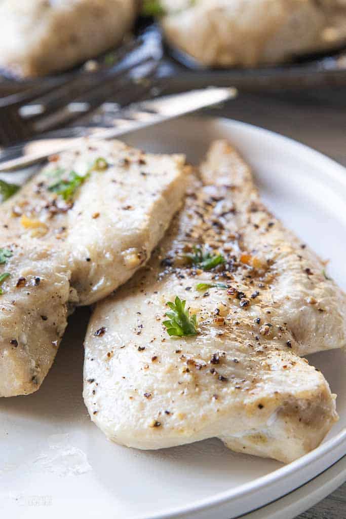 gluten free chicken breasts on plate