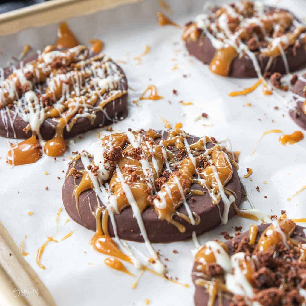 chocolate caramel apple slices