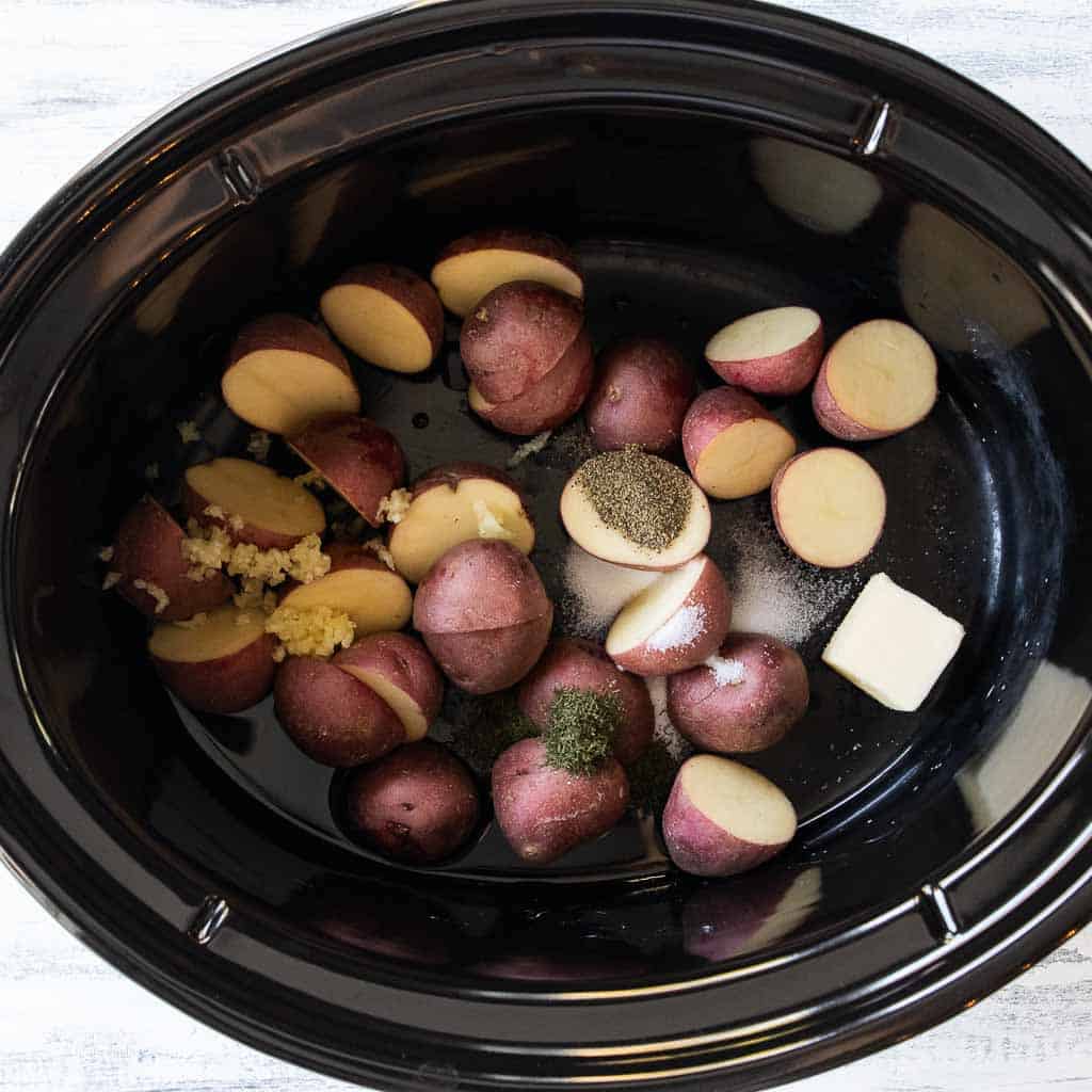 Red Potatoes In Crock Pot Slow Cooker Potatoes Create Kids Club