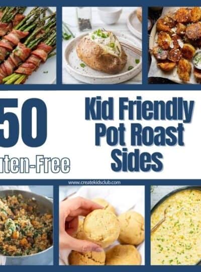 6 pictures of kid friendly recipes that go with pot roast.