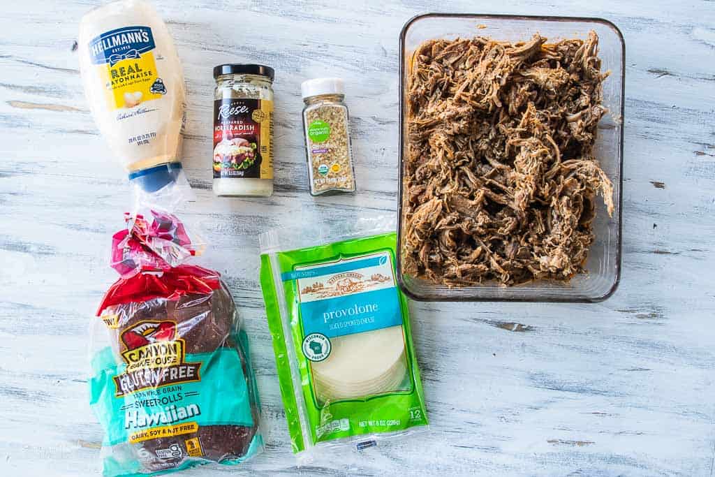 ingredients for pulled pork sliders