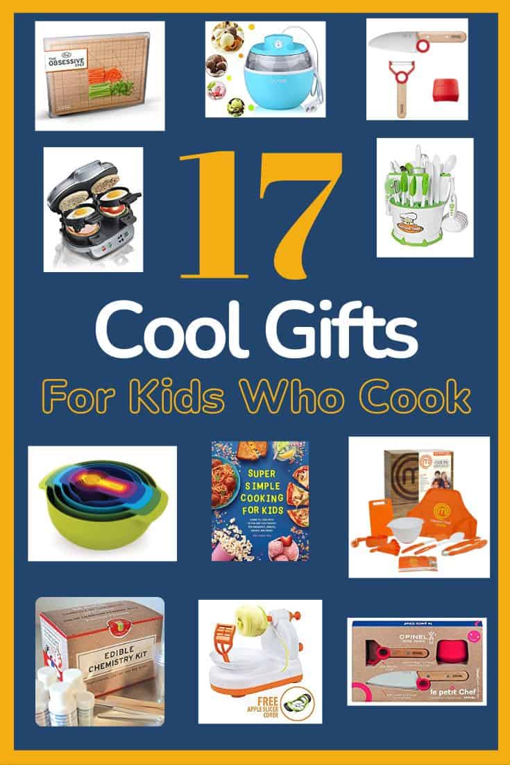 11 pictures of gift ideas for kids who like to cook.