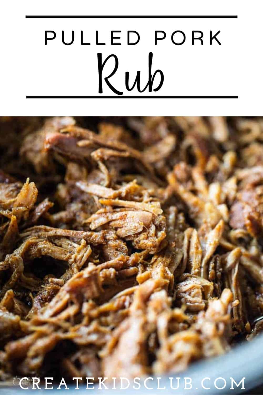 Pinterest image of pulled pork rub