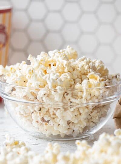 popped popcorn in a bowl