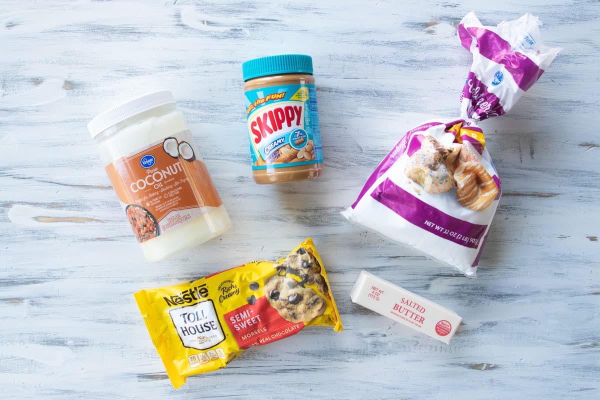 ingredients for no bake peanut butter balls