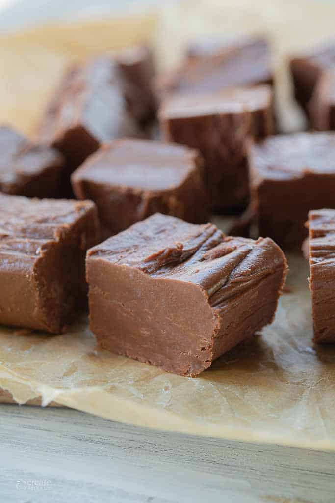 pieces of old-fashioned fudge