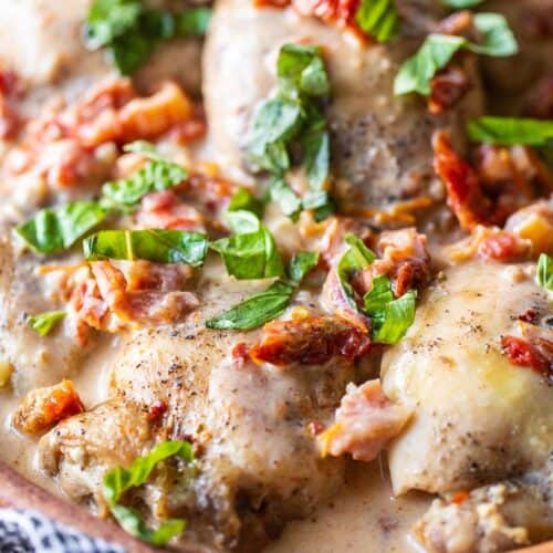 close up view of marry me chicken recipe