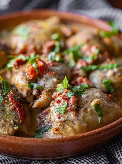 close up view of marry me chicken recipe