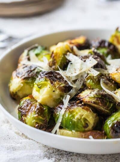 roasted brussels sprouts in a bowl