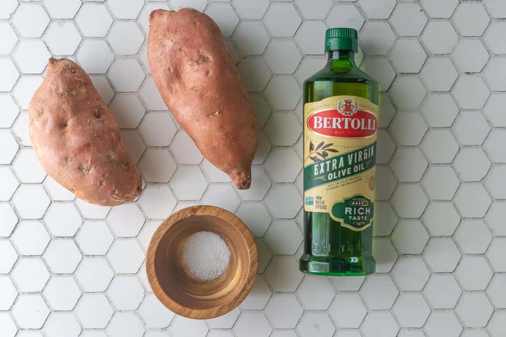 ingredients for air fryer sweet potato chips
