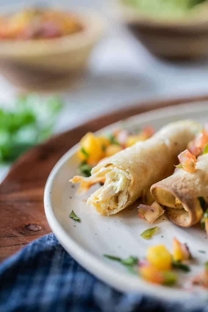 gluten free taquitos on a plate