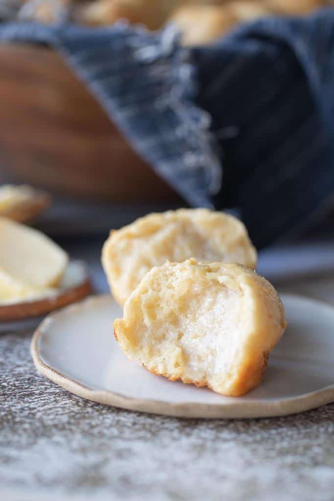 gluten free roll on a plate