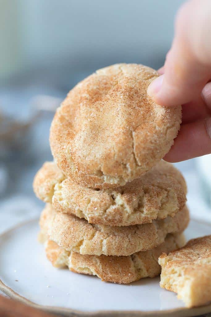 stacked gluten free snickerdoodle cookies