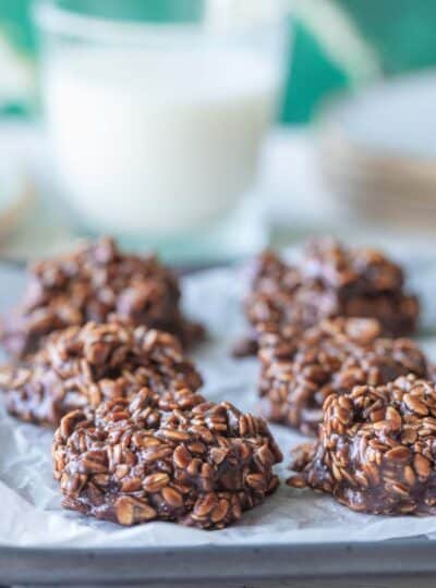 close up of no bake cookies gluten free