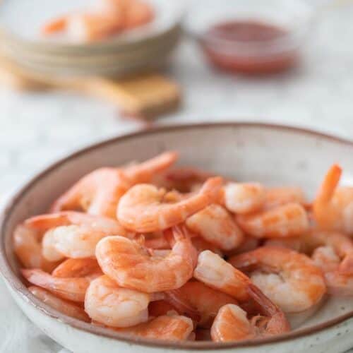 gluten free poached shrimp