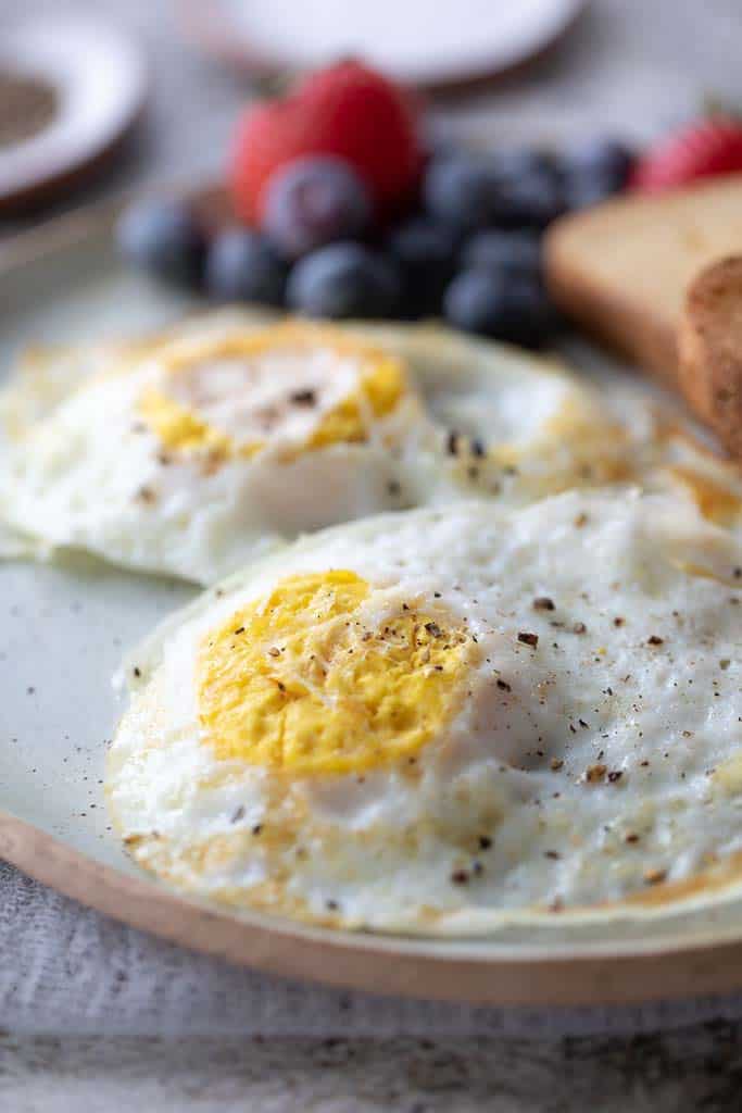 eggs over medium seasoned