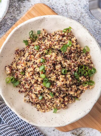 top down shot of quinoa