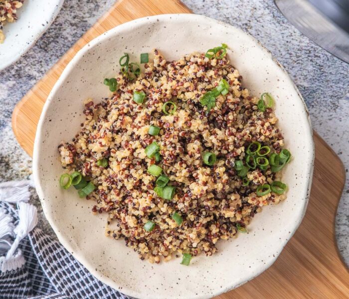 top down shot of quinoa