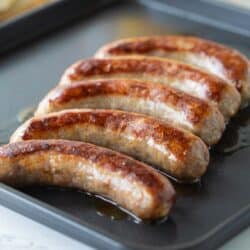 air fryer brats on tray
