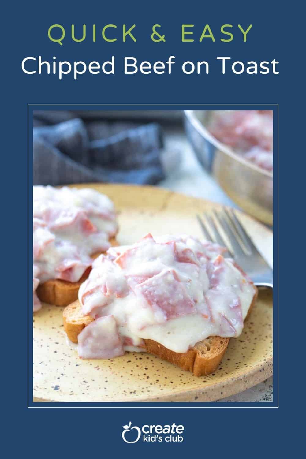 Pin of chipped beef on toast.