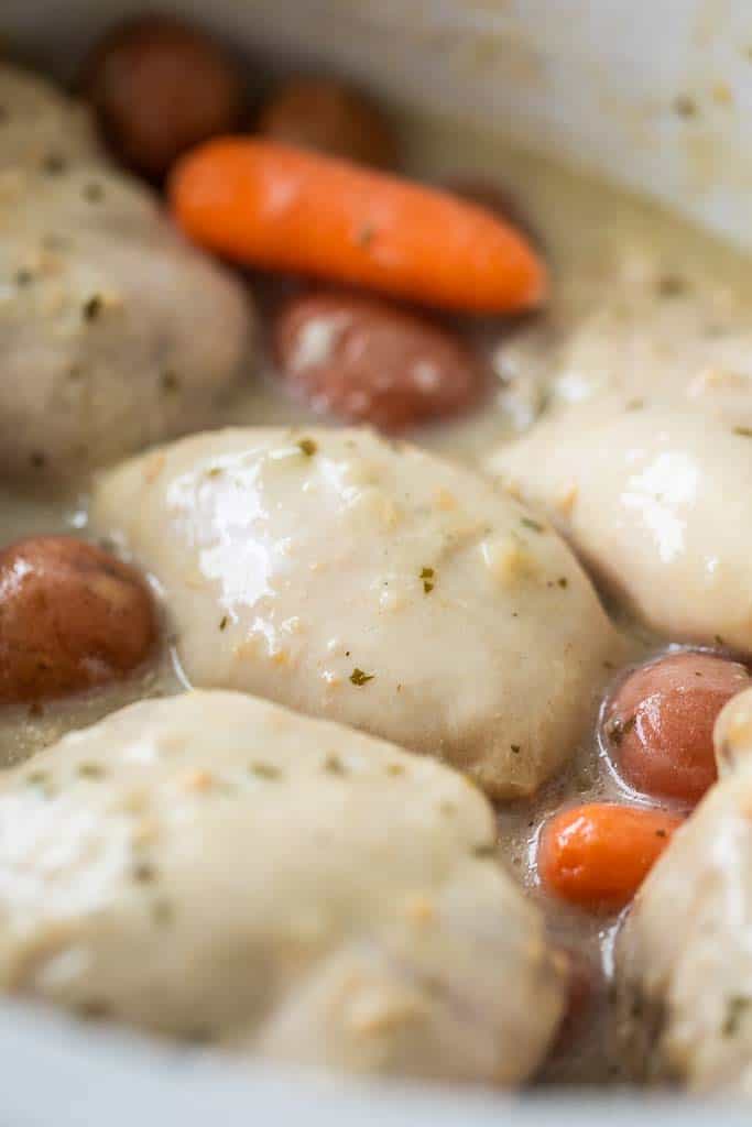 crockpot ranch chicken with vegetables