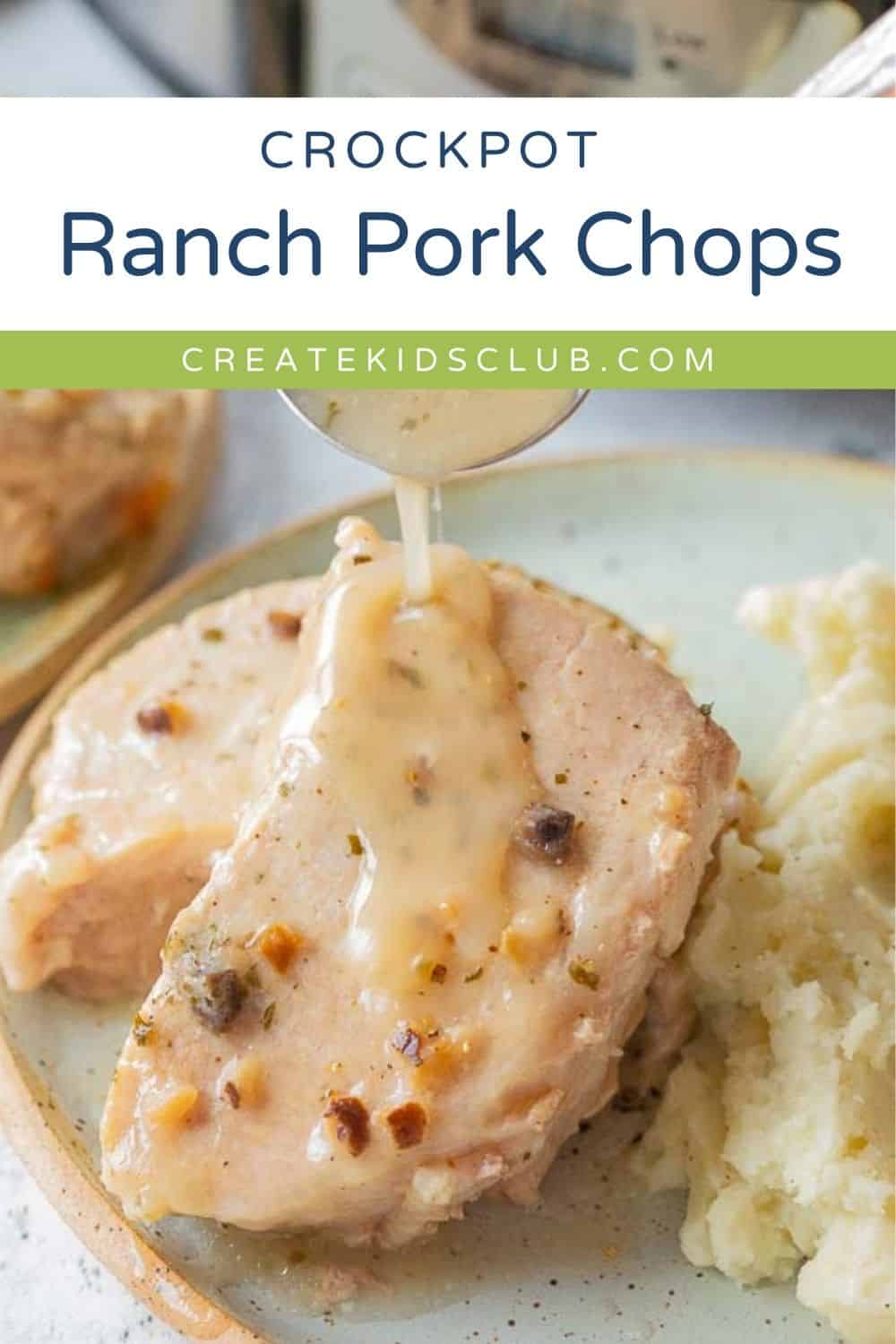 a Pin of crockpot ranch pork chops