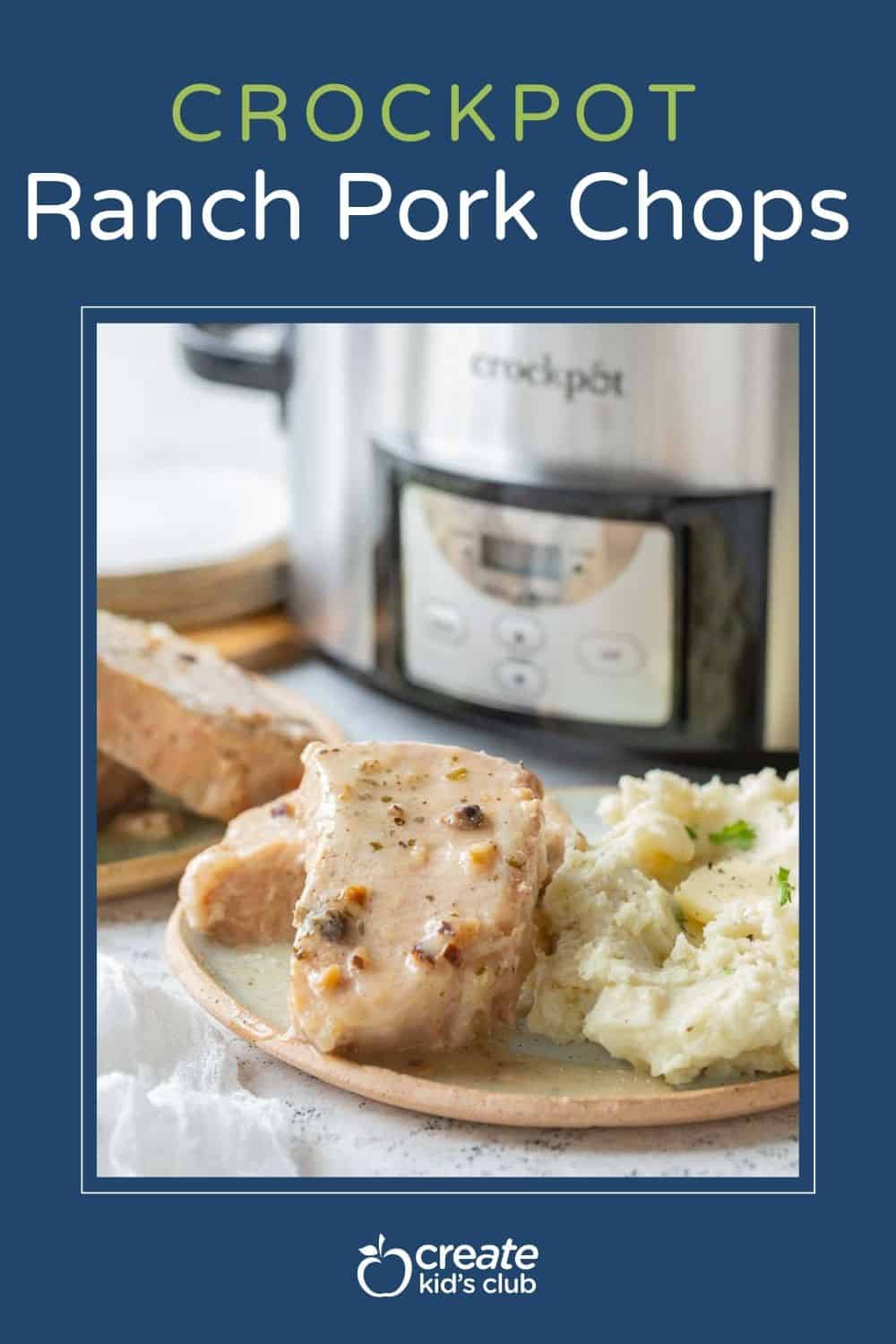 a Pin of crockpot ranch pork chops