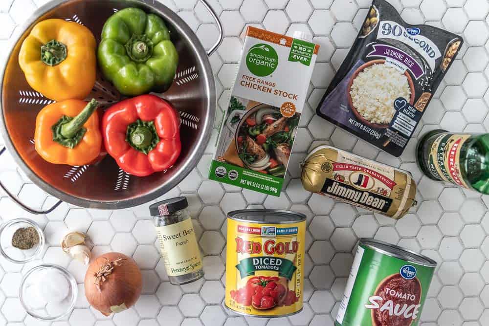 ingredients for crockpot stuffed pepper soup