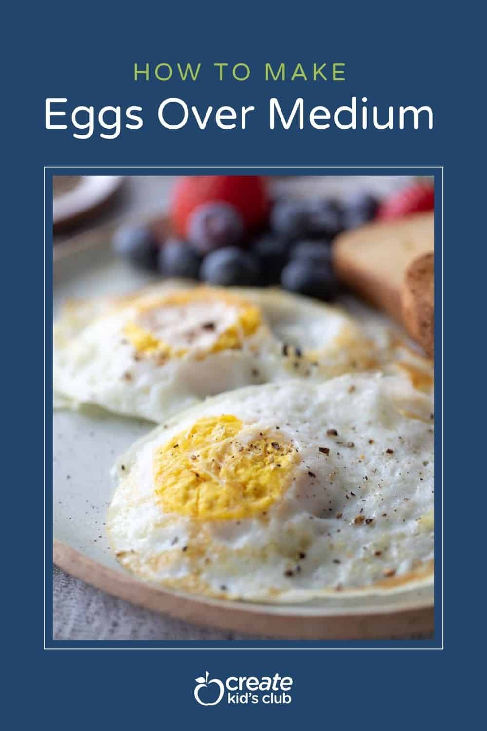 Pin of eggs over medium