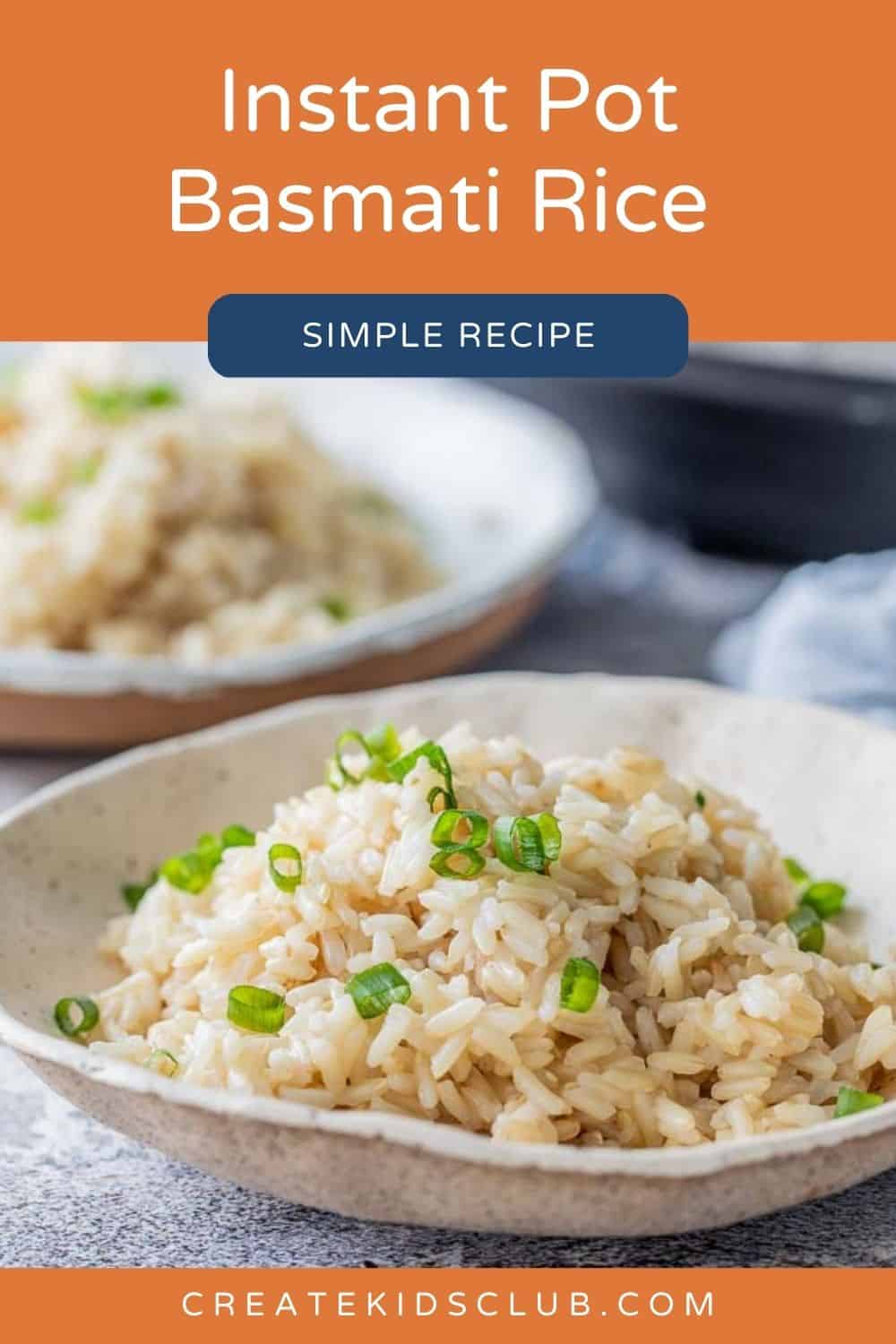 Pin of Instant pot basmati rice