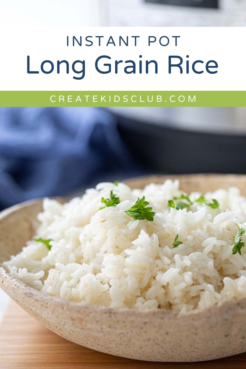 Pin of instant pot long grain rice