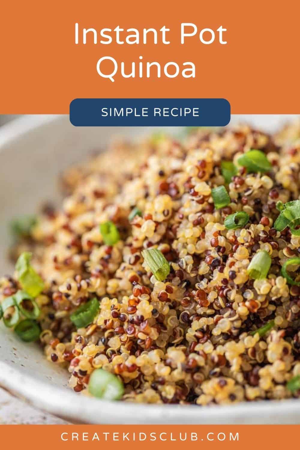 Pin of quinoa in a bowl