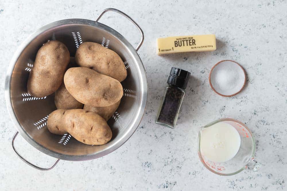 ingredients for microwave mashed potatoes