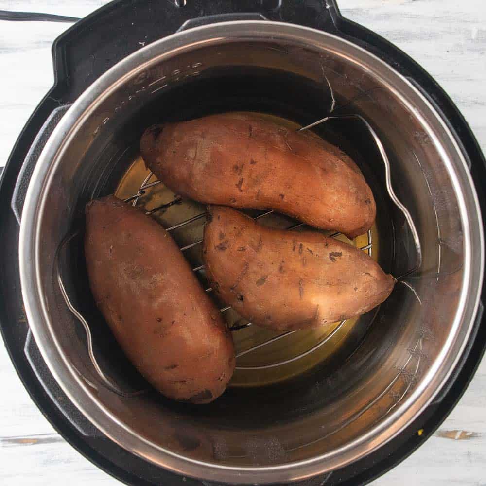 three sweet potatoes in instant pot