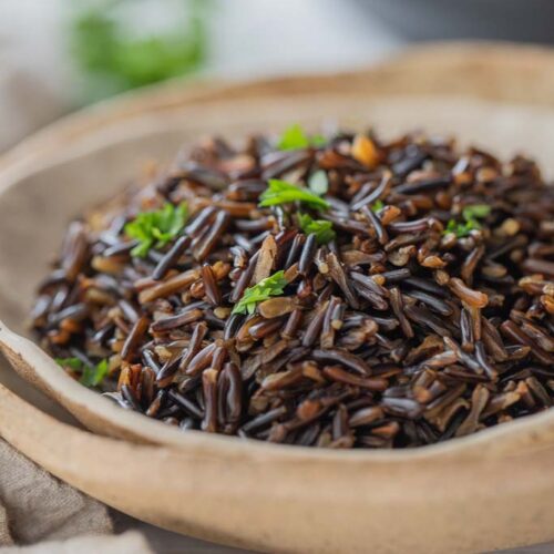 wild rice in a bowl