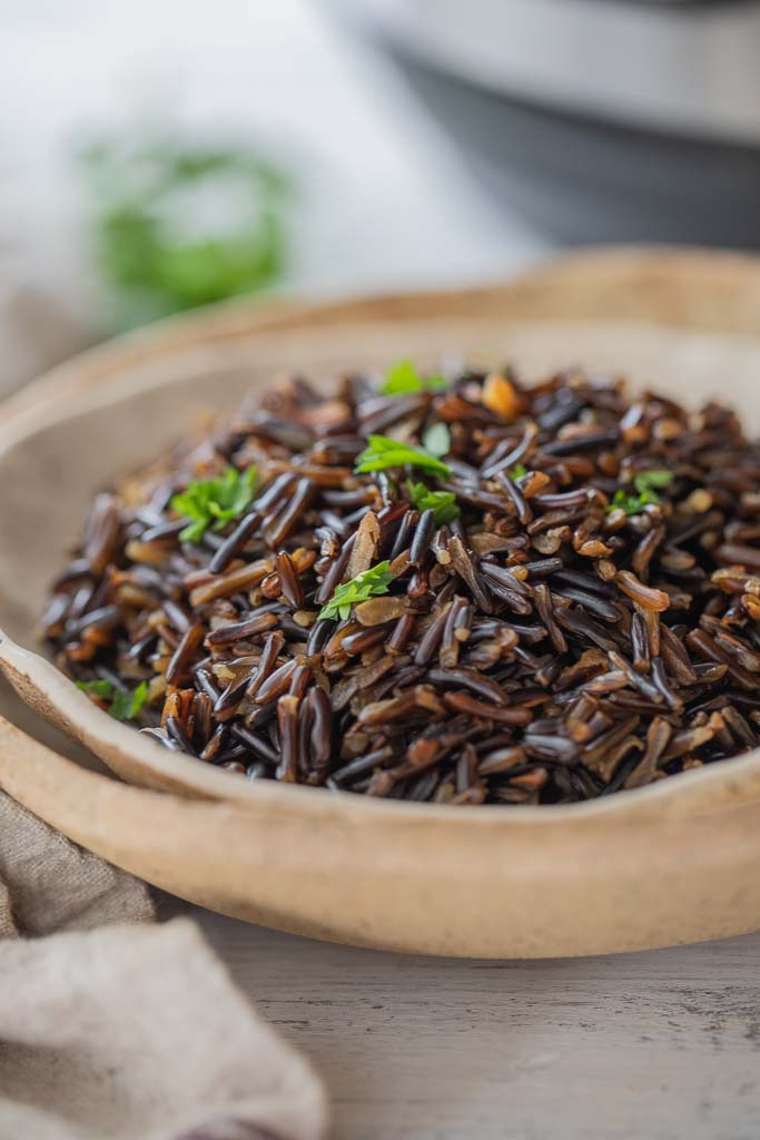 wild rice in a bowl