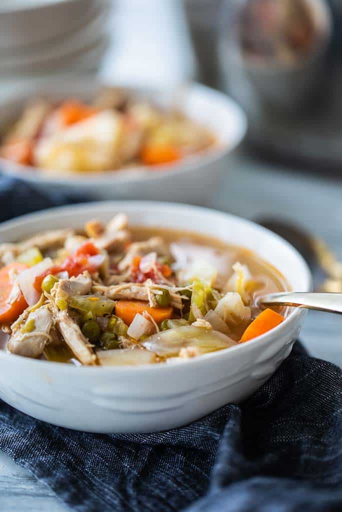 bowls filled with steaming stew