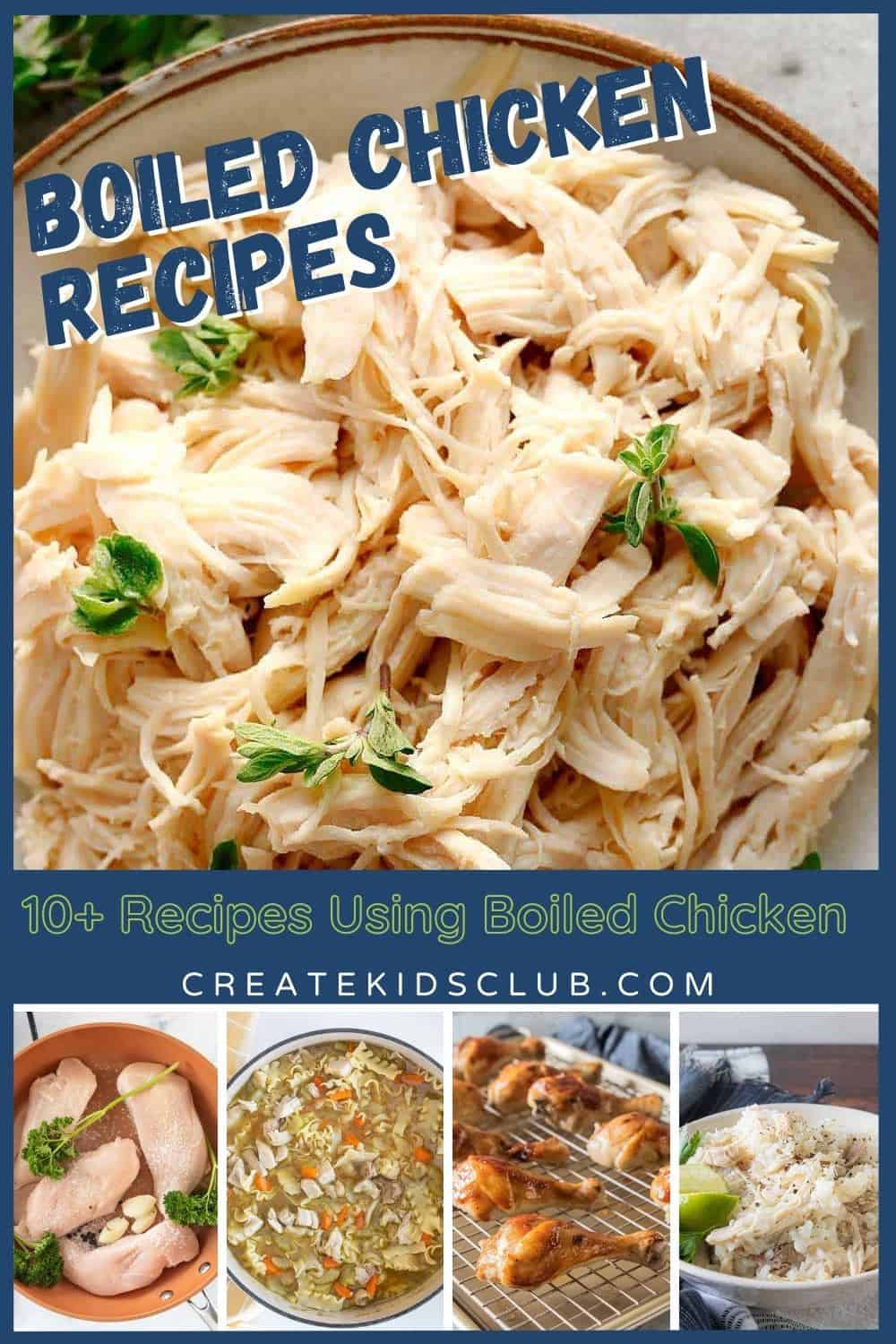 pin of boiled chicken recipes