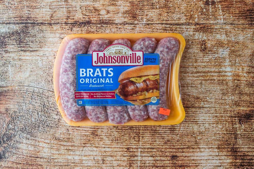 package of Johnsonville brats