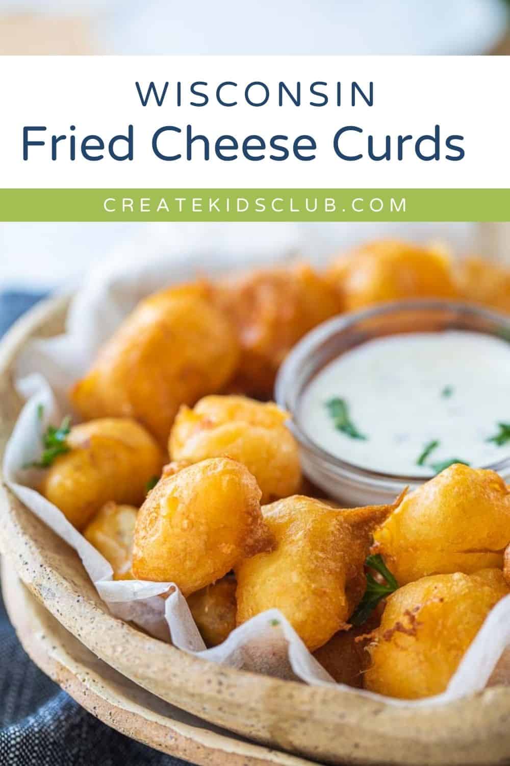 pin of fried cheese curds in a bowl