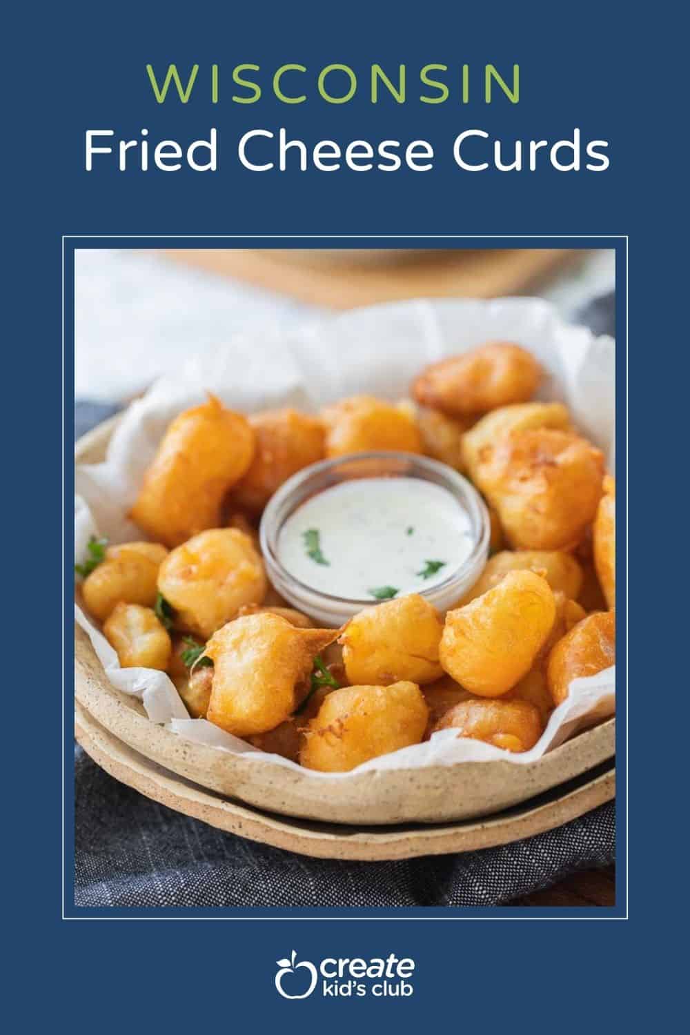 pin of fried cheese curds in a bowl