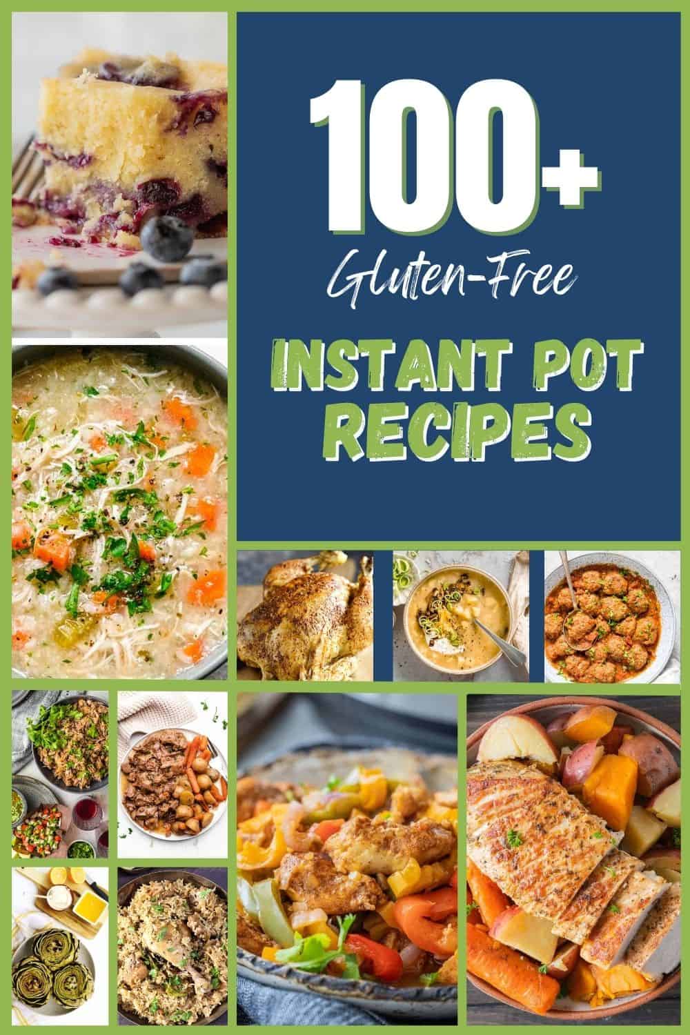 Pin of 12 gluten-free instant pot recipes