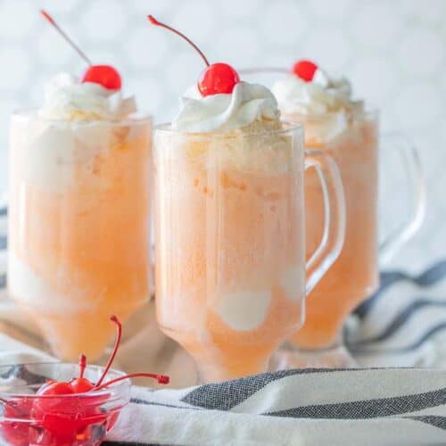 far view of ice cream floats