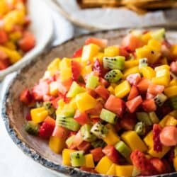 fruit salsa in serving bowl