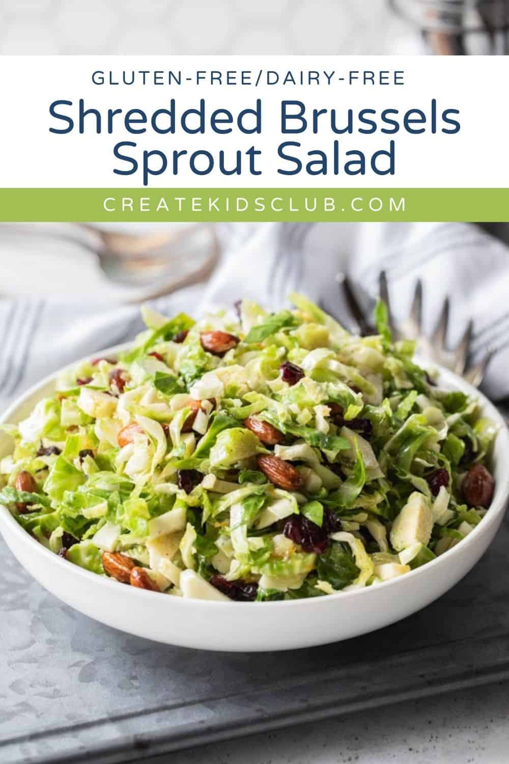a pin of shredded Brussels sprout salad