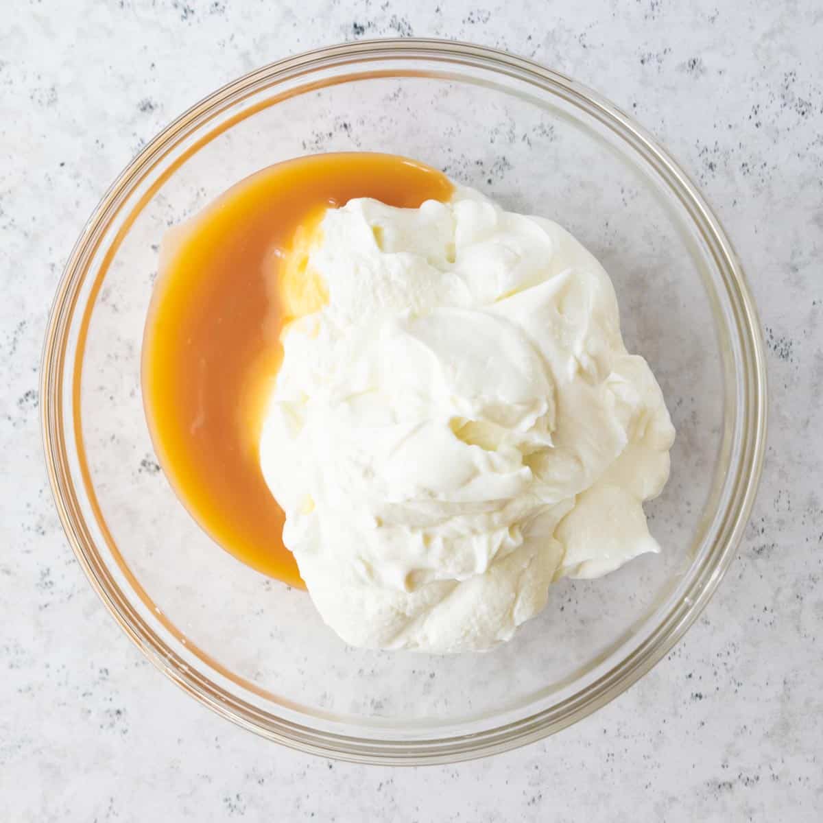 lemon curd, Greek yogurt and cool whip in mixing bowl