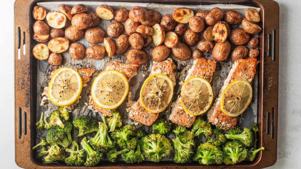 30 Minute Sheet Pan Salmon | Create Kids Club