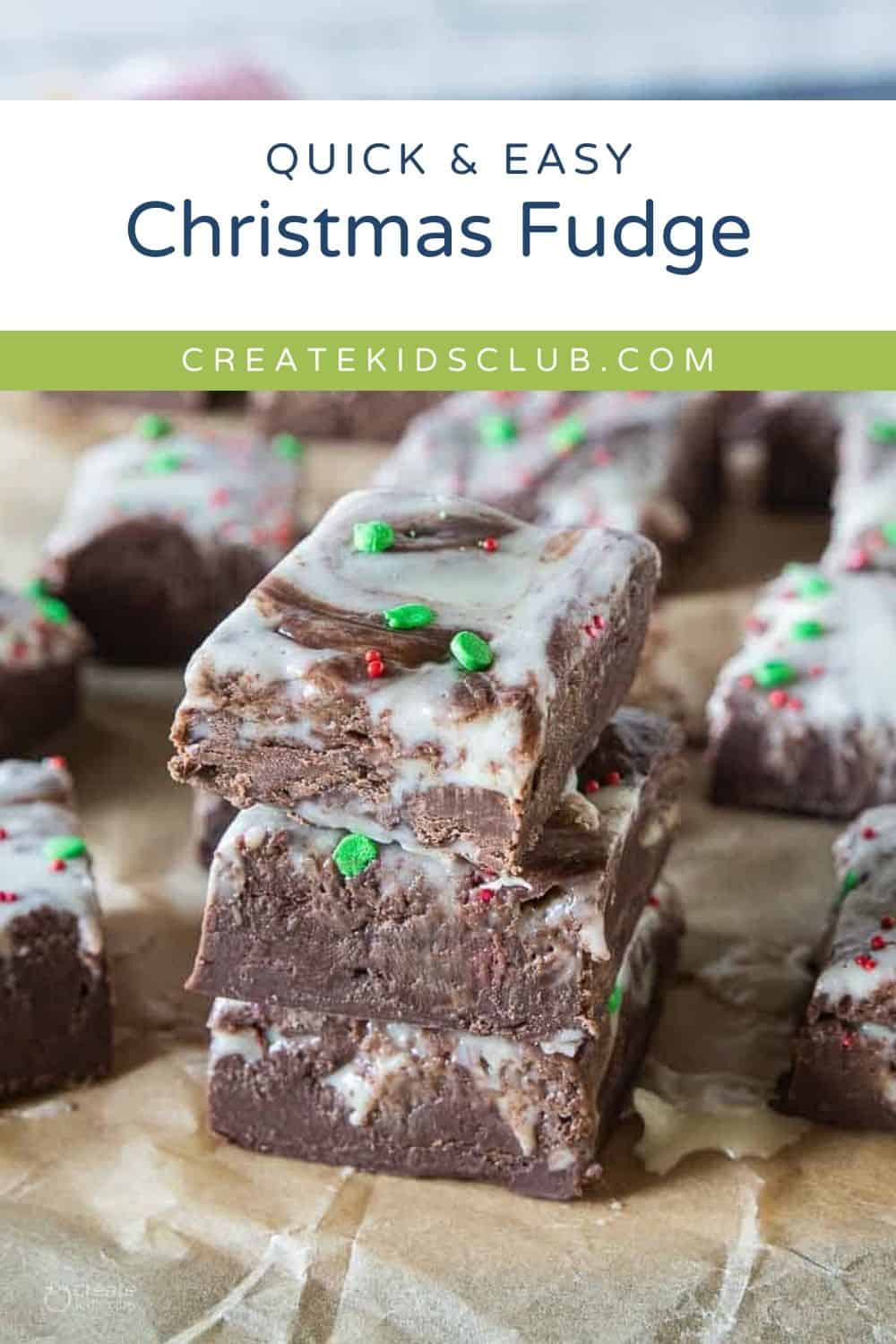 pin of Christmas fudge