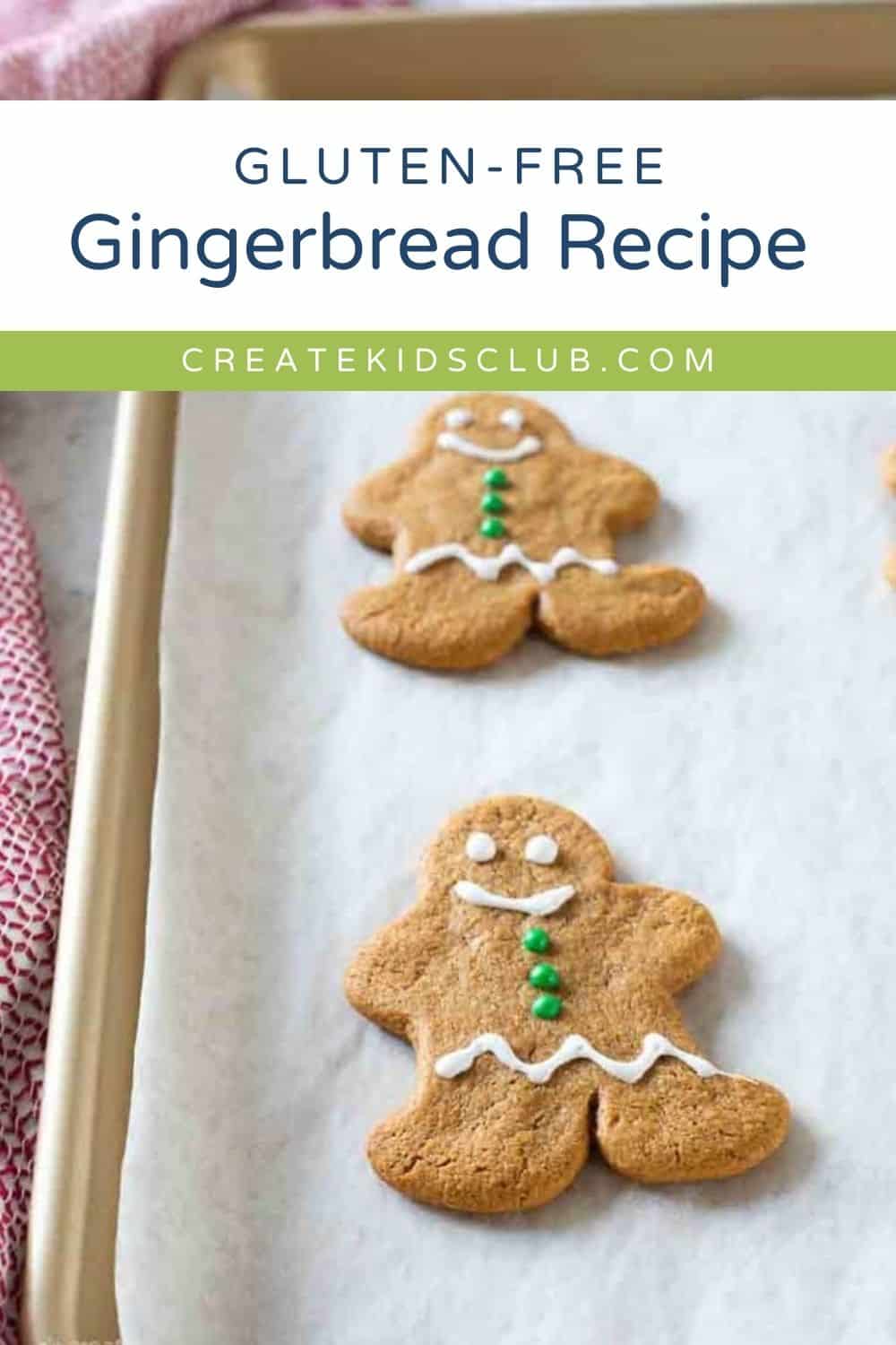 pin of a gluten free gingerbread recipe
