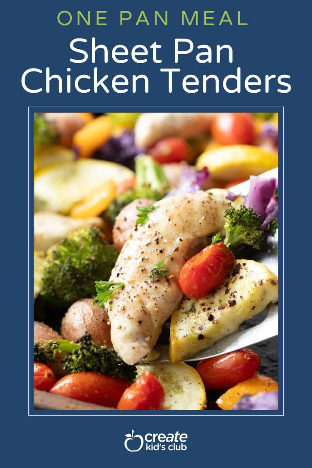 pin of sheet pan rainbow chicken